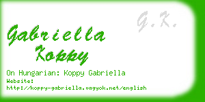 gabriella koppy business card